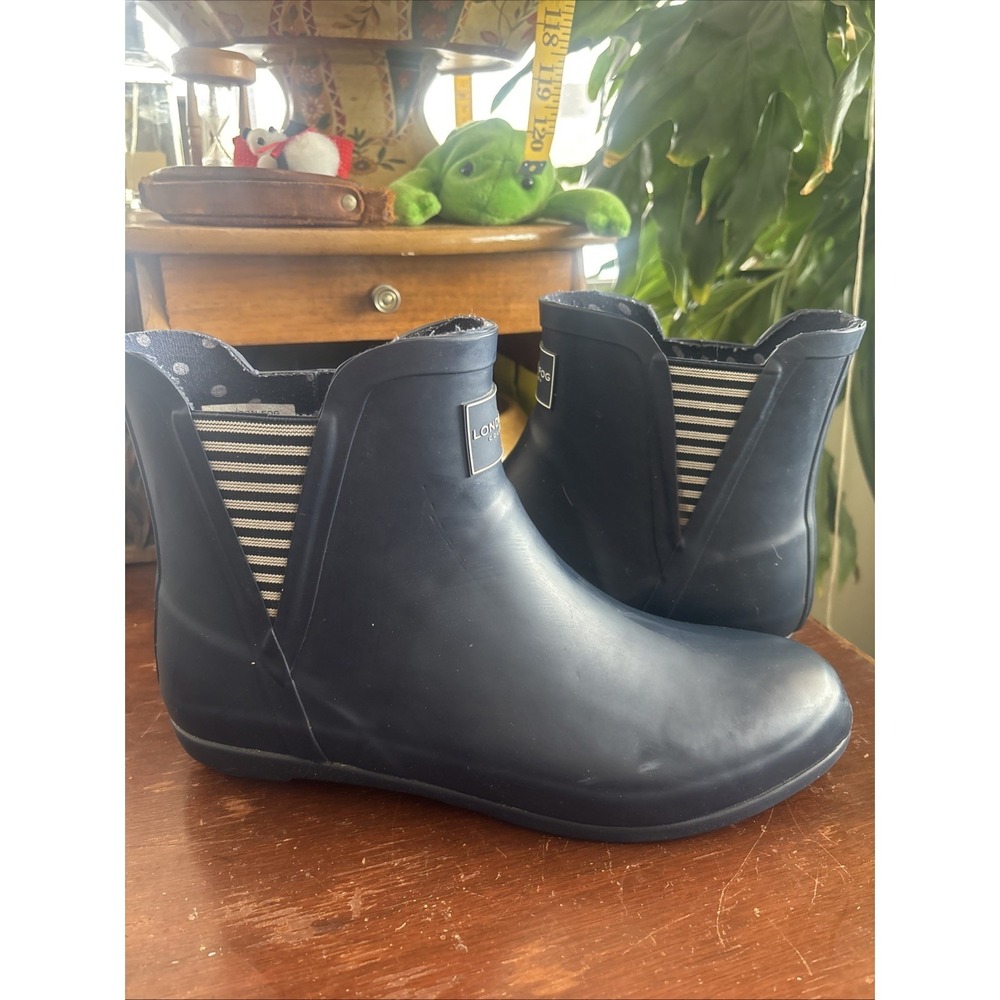 London‎ Fog Piccadilly Rain Boots Women's Size 11 Navy Blue